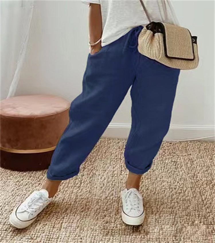 Pantalon Lin Décontracté