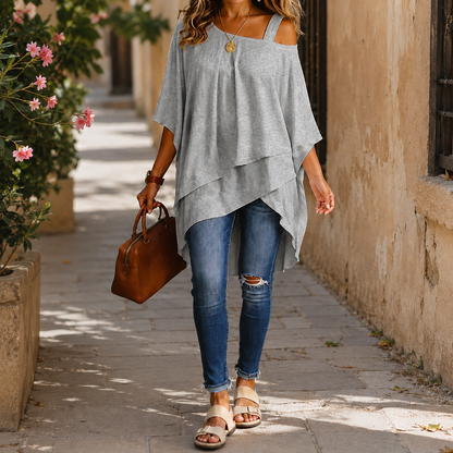Blouse Fluide Asymétrique
