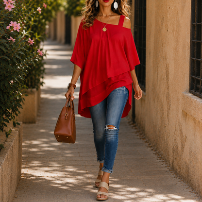 Blouse Fluide Asymétrique