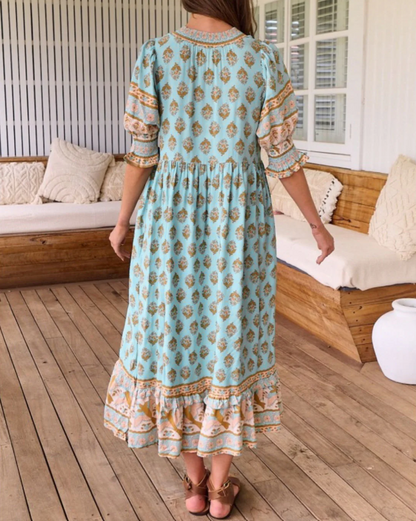 Robe Bohème Élégance Fleurie