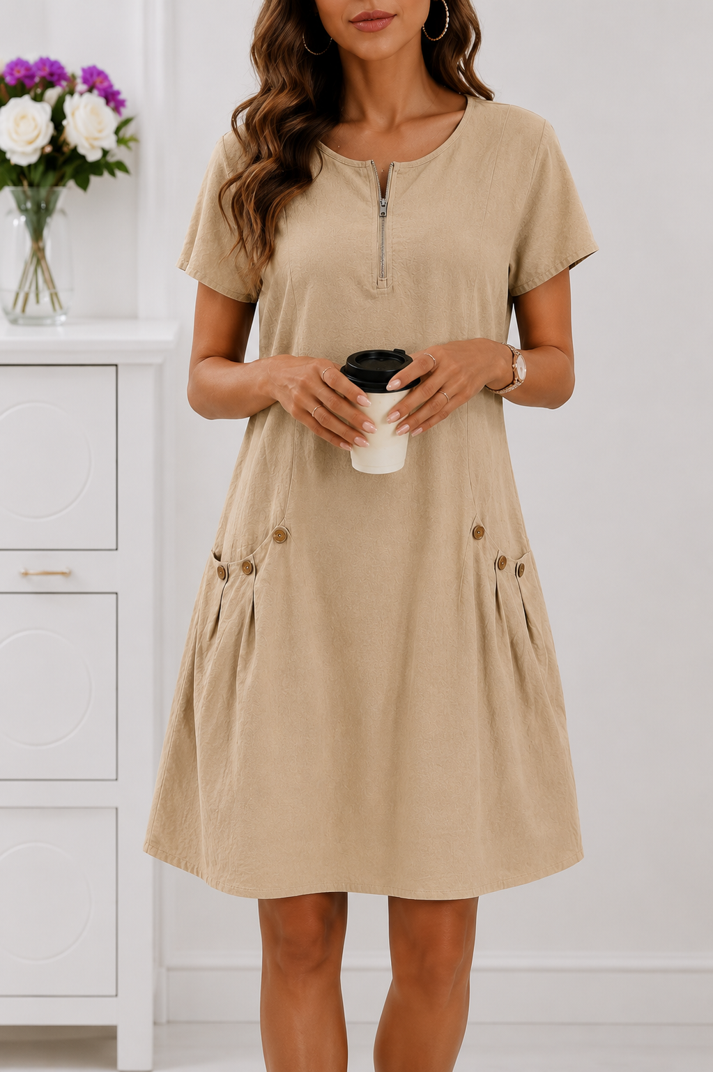 Robe Élégance Zippée