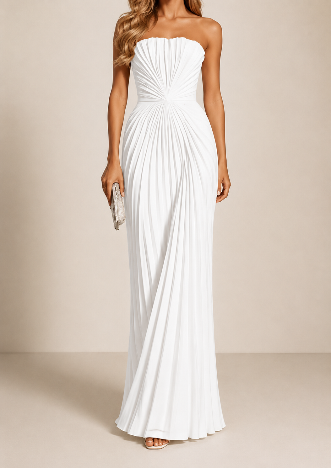 Robe Plissée Sculptante
