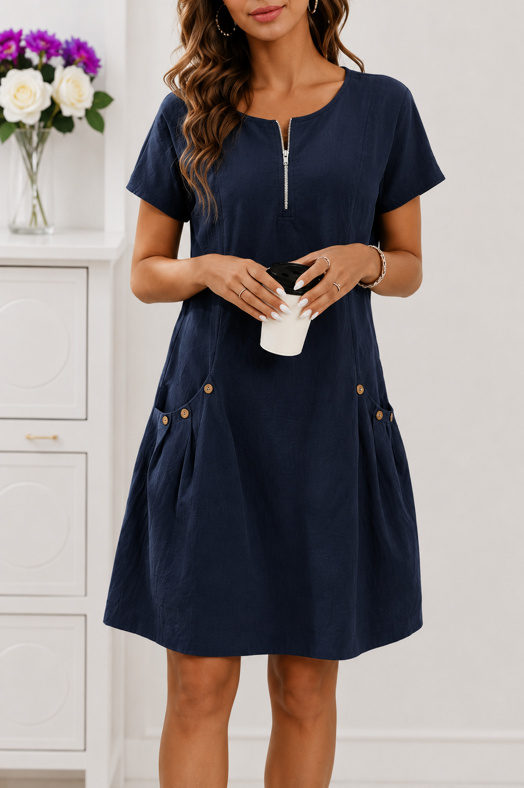 Robe Élégance Zippée